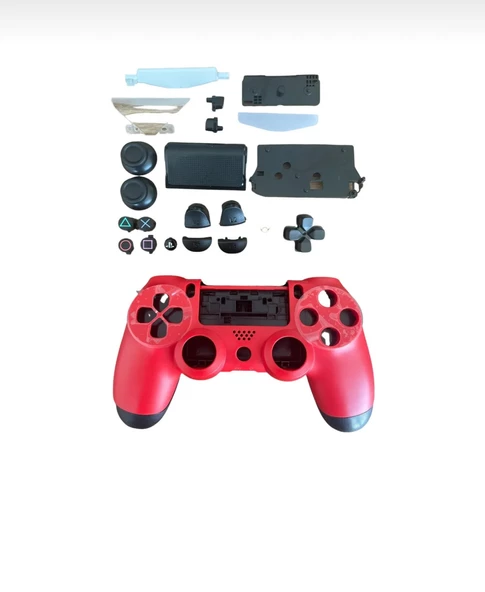 YUES Playstation 4 Uyumlu Kasa Joystick V1 Full Kasa Tuş Takımı Kırmızı ürün görseli 1