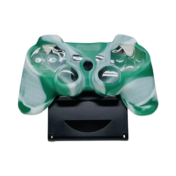 YUES PS3 Joystick Silikon Kılıf Dualshock Koruyucu Kılıf Desenli Yeşil Beyaz ürün görseli 1