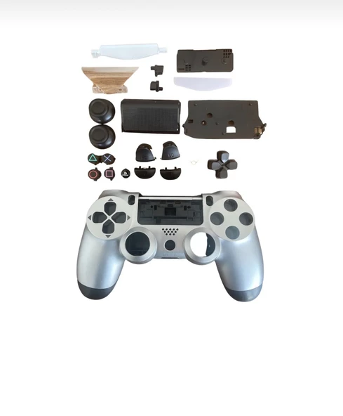 YUES Playstation 4 Uyumlu Kasa Joystick V1 Full Kasa Tuş Takımı Silver ürün görseli 1