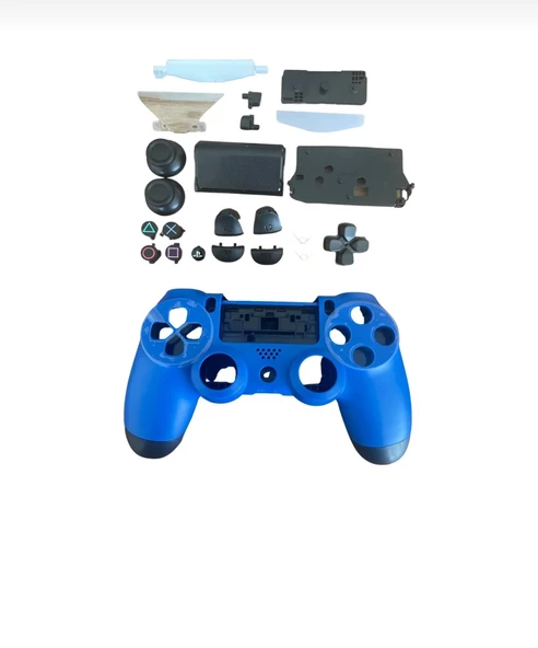 YUES Playstation 4 Uyumlu Kasa Joystick V1 Full Kasa Tuş Takımı Mavi ürün görseli 1