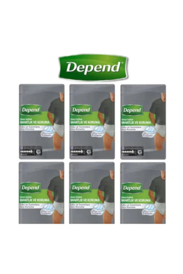 Depend Erkek Emici Külot Hasta Bezi Büyük Boy 48-58 Beden 48 Adet ürün görseli 1
