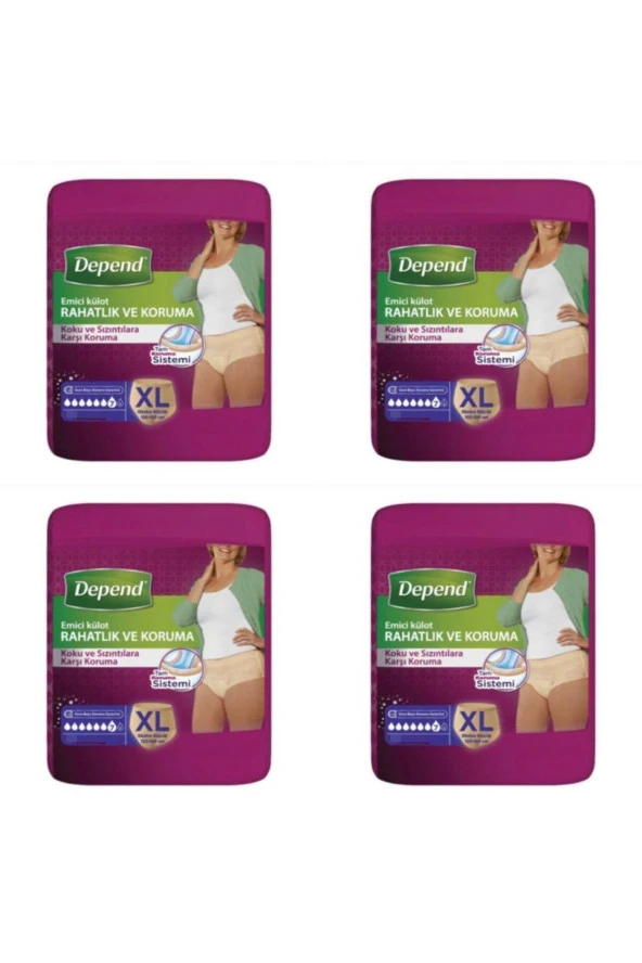 Depend Kadın Emici Külot Xlarge 30'lu Paket 4'lü ürün görseli 1