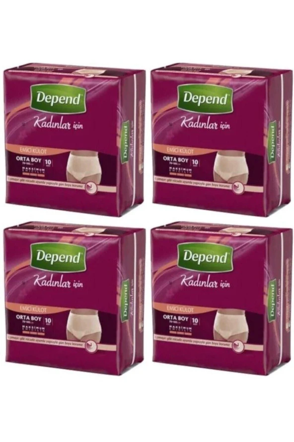 Depend Kadın Emici Külot Hasta Bezi Orta Boy Medium Beden 40 Adet ürün görseli 1