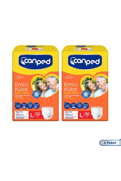 Canped Emici Külot Büyük Boy Large 30 Adet X 2 Adet ürün görseli 1