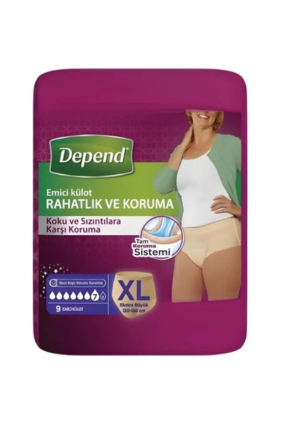 Depend Emici Külot Kadın Extra Büyük 9 Lu ürün görseli 1