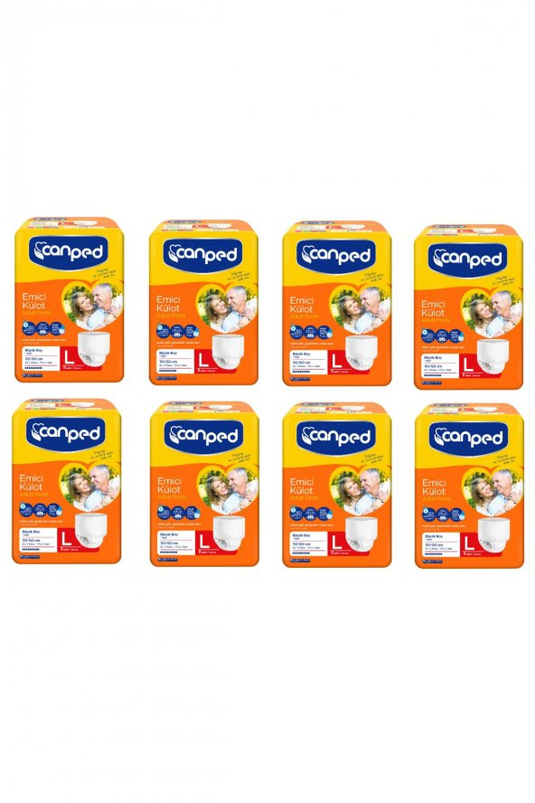 Canped Emici Külot Large Hasta Bezi 8x8'li 64 Adet ürün görseli 1