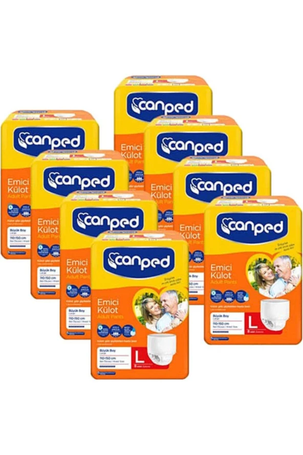 Canped Emici Külot 8 Paket Bir Arada L 64 Adet ürün görseli 1