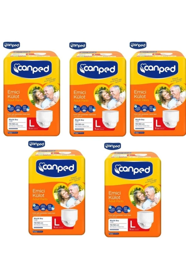 Canped Emici Külot Hasta Bezi Büyük-large 40 Adet (5pk*8) ürün görseli 1