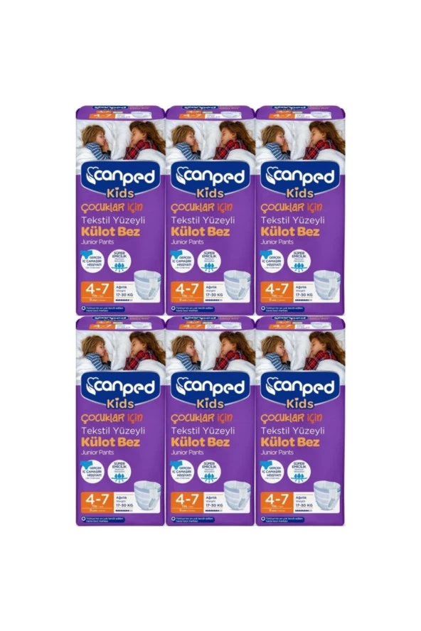Canped Kids Külot Bez 4-7 Yaş 17-30 Kg 6 X 9 Adet ürün görseli 1