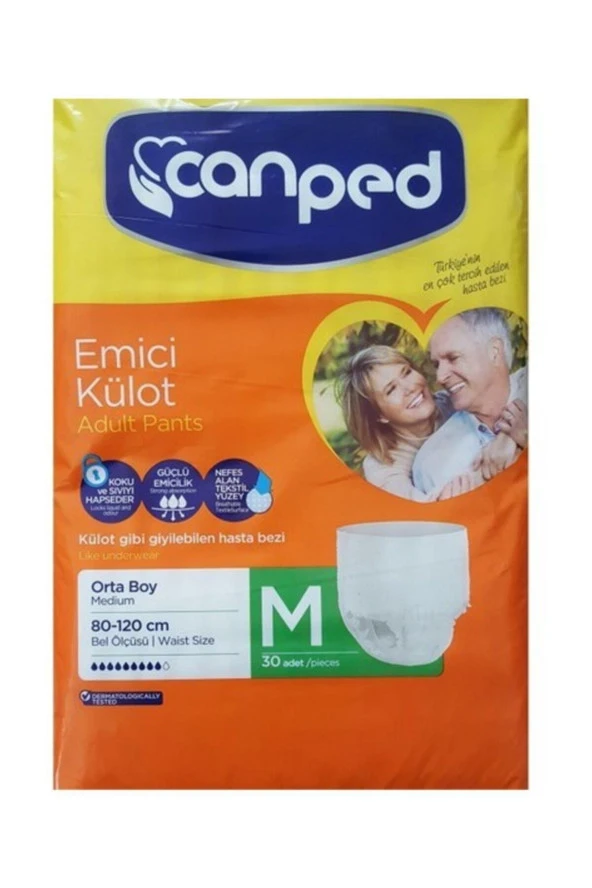 Canped Emici Külot Orta (Medium) 30'lu Hasta Bezi ürün görseli 1