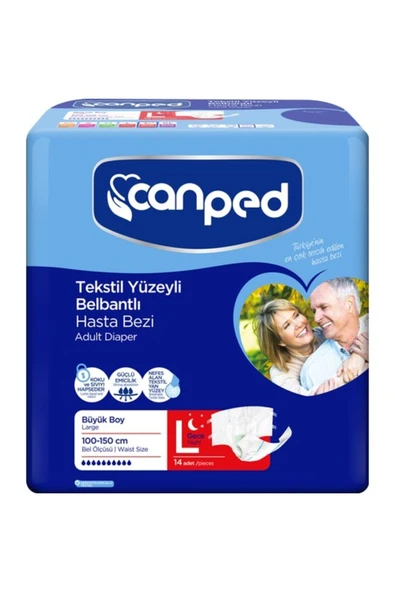 Canped Hasta Bezi Yetişkin Bel Bantlı L - Large - Büyük Boy (GECE) 14 Adet Tekli Pk ürün görseli 1