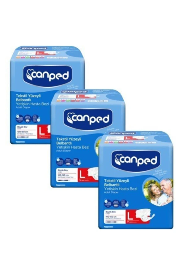 Canped Tekstil Yüzeyli Belbantlı Hasta Bezi 14'lü ürün görseli 1