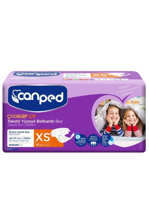 Canped Belbantlı Extra Küçük 30'lu Hasta Bezi ürün görseli 1