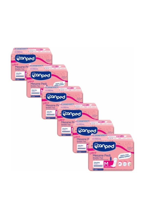Canped Mesane Pedi Ultra Orta Boy M 72 Adet Ekonomik Paket 6x12 Adet ürün görseli 1
