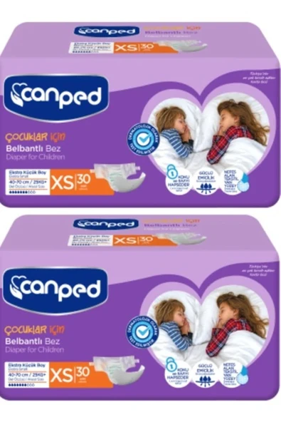 Canped Belbantlı Extra Küçük Hasta Bezi 30 Lu X 2 Adet ürün görseli 1