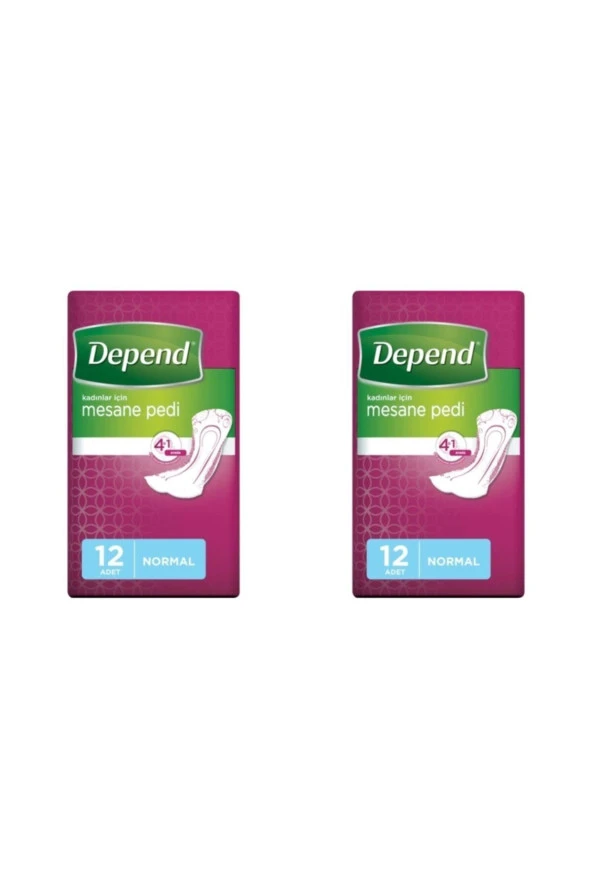 Depend Mesane Pedi Kadın Normal 12'li X 2 Paket 24 Adet ürün görseli 1