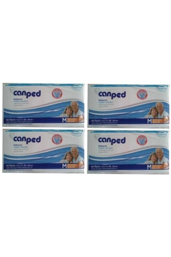 Canped Hasta Bezi Polietilenli Bel Bantlı Orta Boy 120 Li Pk (4pkX30) ürün görseli 1