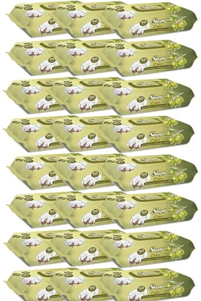 Sleepy Doğal Zeytinyağı Ve Pamuksu Lifler Islak Havlu 24 x 90'lı 2160 Yaprak ürün görseli 1