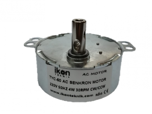 Tyc 50.49Ktyz 30 Rpm Cw Ccw Çift Yön 4W Ac Senkron Motor ürün görseli 1