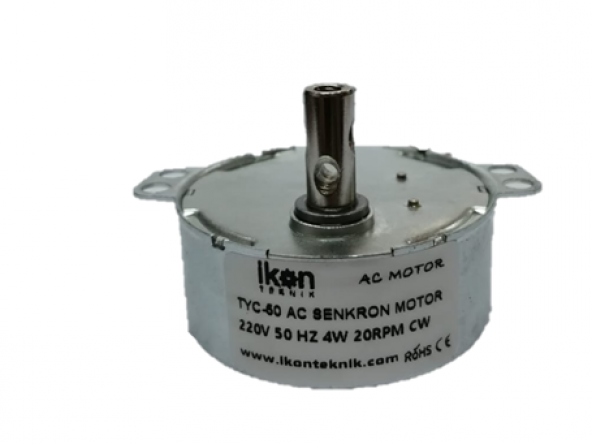TYC 50 / 49KTYZ 20 RPM CW Tek Yön 4W AC Senkron Motor ürün görseli 1