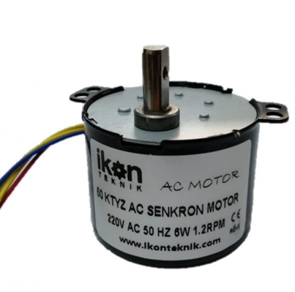 1 2 Rpm 6W Ac Senkron Motor 50 Ktyz Viyol Motor ürün görseli 1