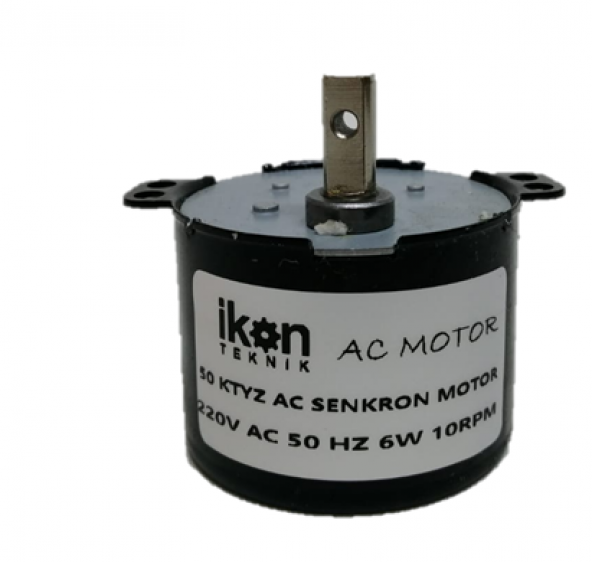 İKON TEKNİK AC SENKRON MOTOR 50 KTYZ 6 Watt 10 RPM 220 Volt KULUÇKA ÇEVİRME MOTORU - VİYOL MOTORU ürün görseli 1