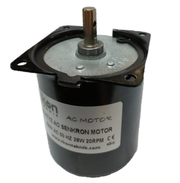 İKON TEKNİK AC SENKRON MOTOR 68 KTYZ 28 Watt 20 RPM 220 Volt ürün görseli 1