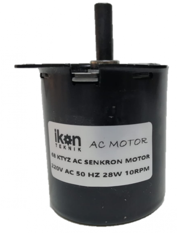 İkon Teknik AC SENKRON MOTOR 68 KTYZ 28 Watt 10 RPM 220 Volt ürün görseli 1