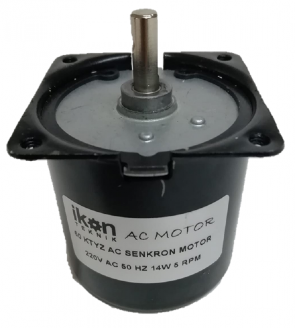 İKON TEKNİK AC SENKRON MOTOR 60 KTYZ 14 Watt 5 RPM 220 Volt VİYOL MOTORU - KULUÇKA ÇEVİRME MOTORU ürün görseli 1