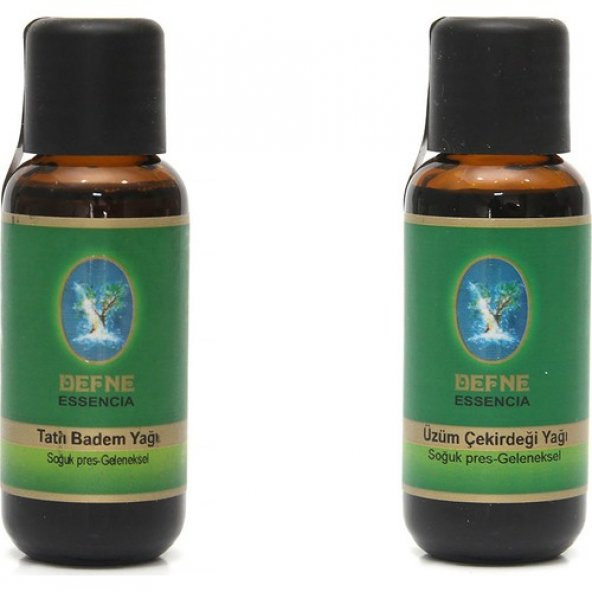 Nu-Ka Defne Essencia Nuka Tatlı Badem Yağı ve Üzüm Çekirdeği Yağı 30 ml (2li Paket) ürün görseli 1