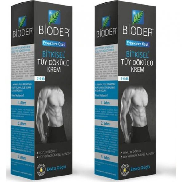 Bioder Erkek Tüy Dökücü Krem 100 ml 2 Adet ürün görseli 1