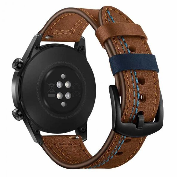 ​​Galaxy Watch 42mm (20mm) KRD-19 Dikişli Deri Tasarım Kordon ürün görseli 1