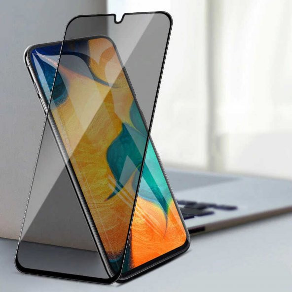 Galaxy A70 New 5d Privacy Hayalet Cam Ekran Koruyucu Siyah ürün görseli 1