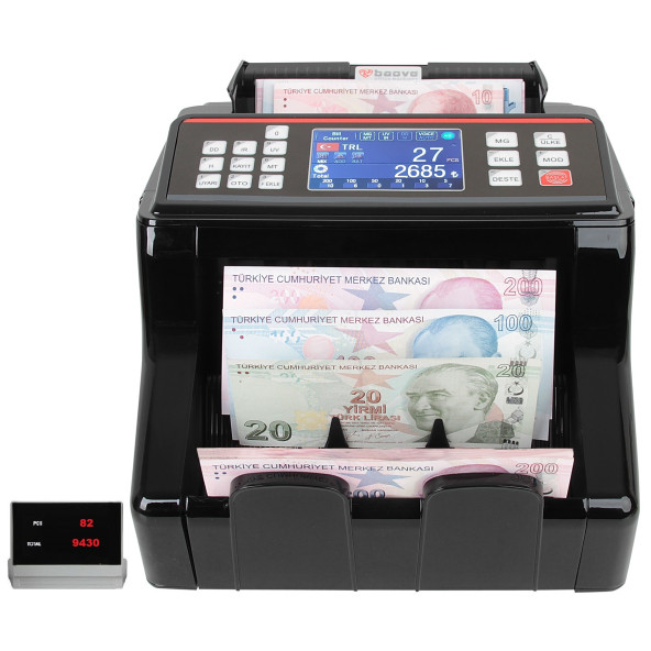 Baove GB8200B Karışık Para Sayma Makinesi ve  Sahte Yakalama + Müşteri Ekranı ürün görseli 1