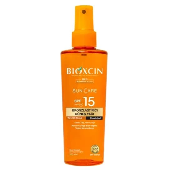 Bioxcin Sun Care Bronzlaştırıcı Yağ 200 ml SPF15 ürün görseli 1