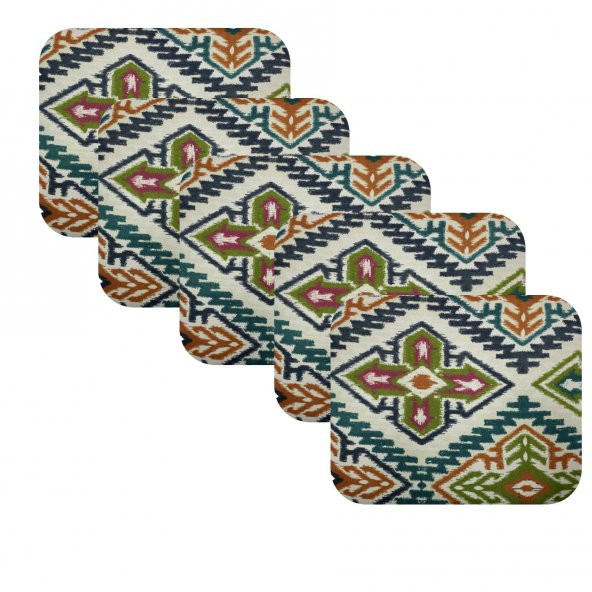 Knsz oturma minderi 5 li mazlum kilim desen tel sandalyesi oturma yeri için ürün görseli 1