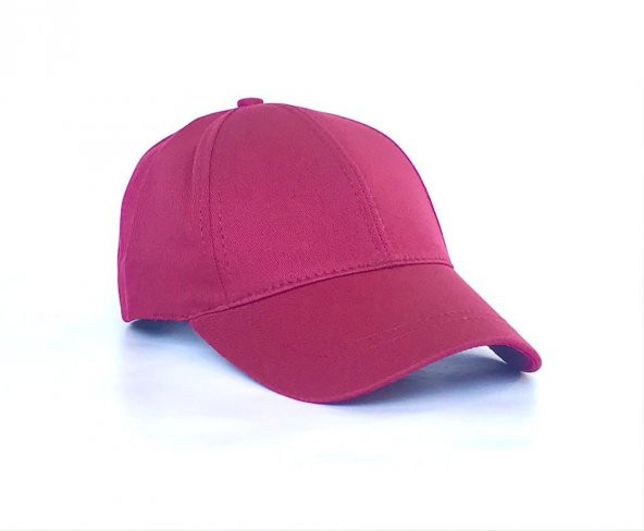 Unisex Bordo Spor Arkası Cırtlı Ayarlanabilir Şapka 55-60 Cm ürün görseli 1