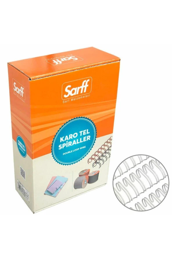 Sarff Spiral Tel Jbı Karotel 90-120 Yaprak 9/16 Beyaz (50 Li Paket) ürün görseli 1
