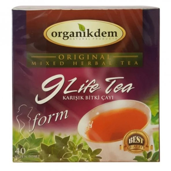 Organikdem 9 Life Form Karışık Bitki Süzen Poşet Çay 2li 40 x 2 G ürün görseli 1