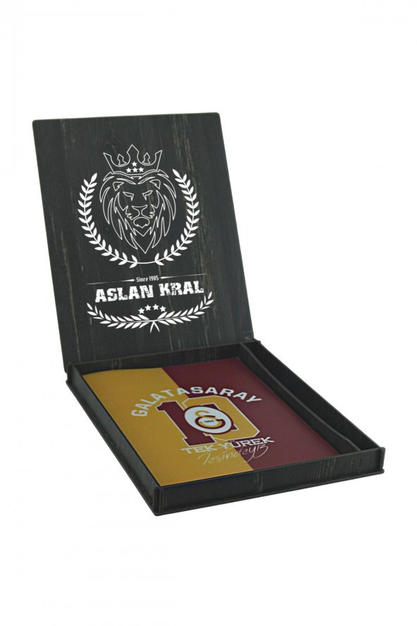Galatasaray Orijinal Defter Kalem Kırtasiye Ahşap Kutulu 5li Taraftar Hediye Set ürün görseli 1