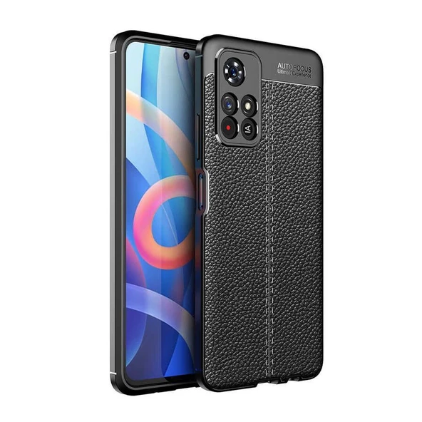 Gpack Xiaomi Redmi Note 11 5G Kılıf Niss Silikon Deri Görünümlü KorumalıNano Glass ürün görseli 1