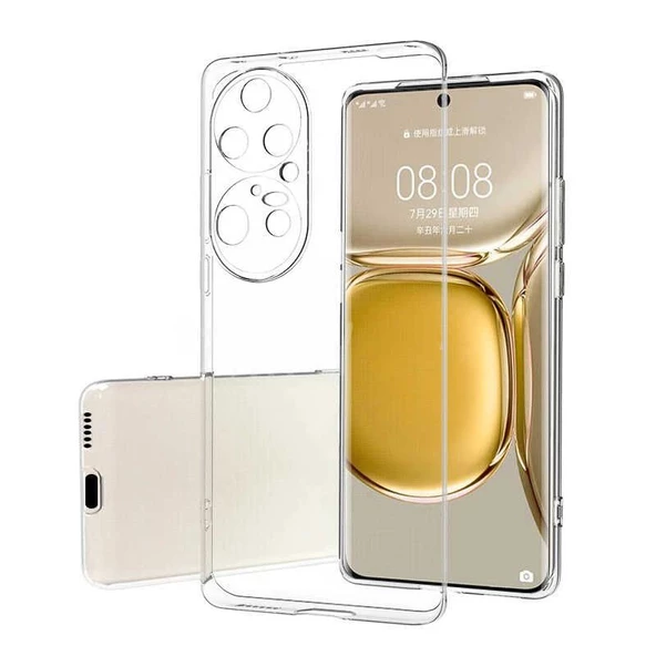 Gpack Huawei P50 Pro Kılıf Süper Silikon Kamera Korumalı ŞeffafFull Ekran Koruyucu ürün görseli 1