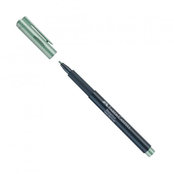 Turkuaz Metalik Marker Kalem 1.5 mm Keçe Uçlu 1 Adet Faber Turkuaz Metalik Markör Davetiye Kalemi 1 Adet ürün görseli 1
