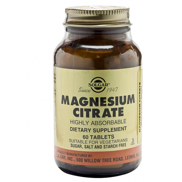 Solgar Magnesium Citrate 200 mg 60 Tablet ürün görseli 1