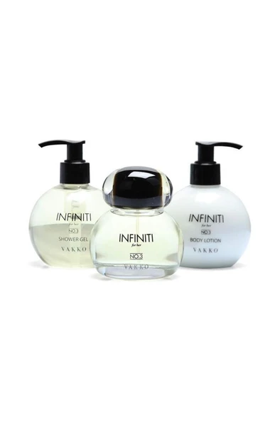 Vakko Infiniti No.3 Edp 100 ml +Vücut Losyonu 250 ml +Duş Jeli 25 ürün görseli 1