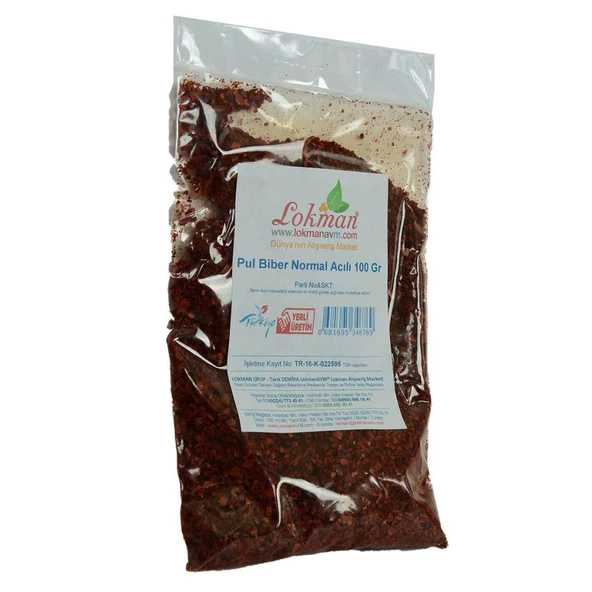 Doğal Saf Pul Biber Normal Acılı 100GR Paket - Resim 4
