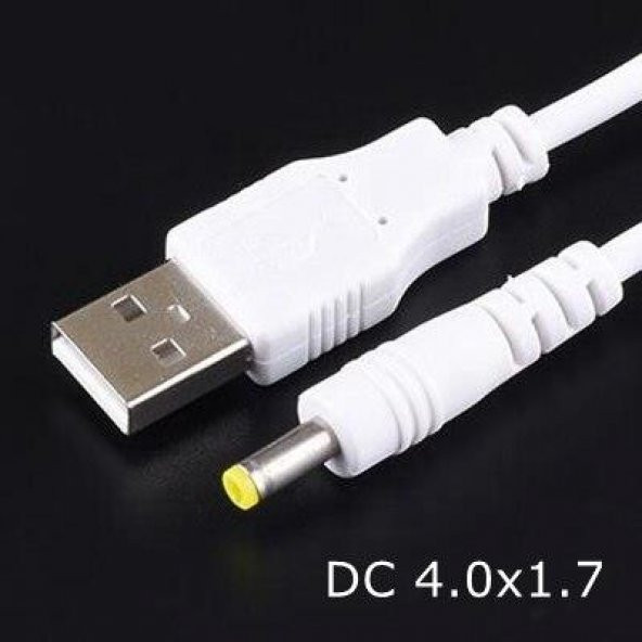 USB to 4.0x1.7 mm DC Güç Kablosu 50 cm ürün görseli 1