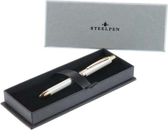 Steel Pen Fonksiyonlu Kalem 2 Tükenmez + Versatil Diplomat 0.7 MM Medalist 430 Beyaz ürün görseli 1