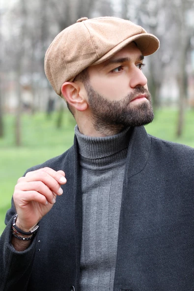 Erkek Peaky Blinders İngiliz Kasket Camel 7440 ürün görseli 1