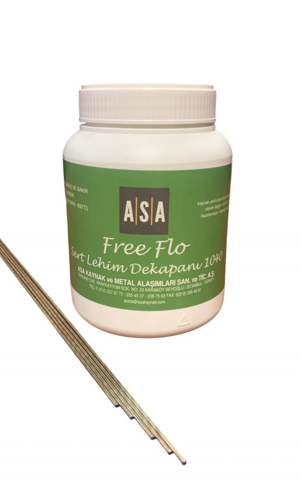 GÜMÜŞ KAYNAK DEKAPANI ASA FREE-FLO  (500 GR) +GÜMÜŞ KAYNAK TELİ %50 2 MM (5 ADET) ürün görseli 1